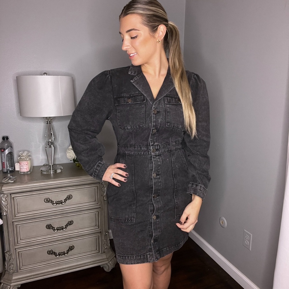 Women's Black Denim Dress